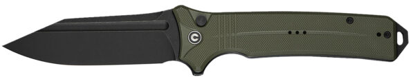 Civivi Knives C23080-3 Neurohaptic  EDC 3.74″ Folding Clip Point Plain Black Stonewashed Nitro-V Steel Blade, OD Green Textured G10 Handle