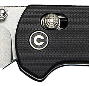 Civivi Knives C23073-1 Yonder  2.88″ Folding Spey Point Plain Stonewashed 14C28N Steel Blade, Black Textured G10 Handle