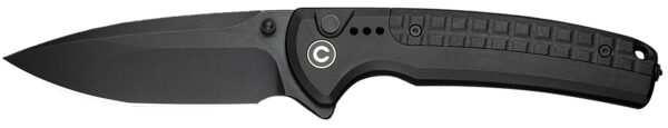 Civivi Knives C22025D-1 Sentinel Strike II 3.70″ Folding Plain Black Stonewashed Nitro-V Steel Blade, Black Textured FRN Handle