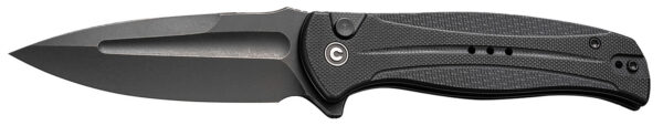 179373 Civivi Knives C23053-1 Incindie 3.48″ Folding Spear Point Plain Black Stonewashed 14C28N Steel Blade, Black Textured G10 Handle