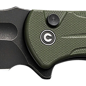 Civivi Knives C23053-2 Incindie  3.48″ Folding Spear Point Plain Black Stonewashed 14C28N Steel Blade, OD Green Textured G10 Handle