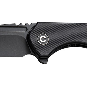 Civivi Knives C23036-1 ExOne  2.94″ Folding Reverse Tanto Plain Black Stonewashed Nitro-V Steel Blade, Black Textured G10 Handle
