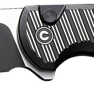 Civivi Knives C23040B-1 Stormhowl  3.30″ Folding Clip Point Plain Black Stonewashed Nitro-V Steel Blade, Milled Black Aluminum Handle