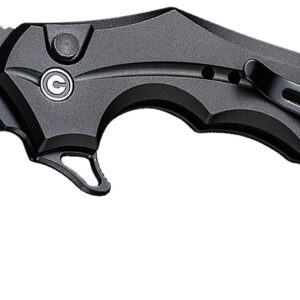 Civivi Knives C16016B-1 Incisor II  2.02″ Folding Karambit Plain Black Nitro-V Steel Blade, Black w/Finger Ring Aluminum Handle
