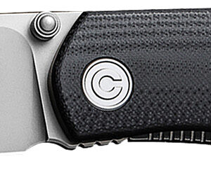 Civivi Knives C22007-1 Sokoke  EDC 3.35″ Folding Drop Point Plain Bead Blasted 14C28N Steel Blade, Black G10 Handle
