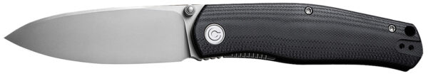 179397 Civivi Knives C22007-1 Sokoke EDC 3.35″ Folding Drop Point Plain Bead Blasted 14C28N Steel Blade, Black G10 Handle