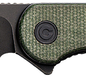 Civivi Knives C907T-E Elementum  2.96″ Folding Tanto Plain Black Stonewashed D2 Steel Blade, 4.03″ Green Textured Micarta Handle