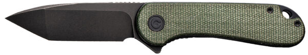 Civivi Knives C907T-E Elementum  2.96″ Folding Tanto Plain Black Stonewashed D2 Steel Blade, 4.03″ Green Textured Micarta Handle