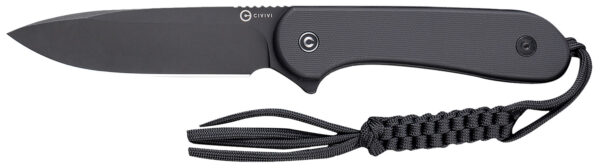 Civivi Knives C2105A Elementum  3.98″ Fixed Plain Black Stonewashed D2 Steel Blade, 4.50″ Black G10 Handle