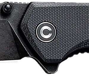 Civivi Knives C2023C Brazen  3.46″ Folding Tanto Black Stonewashed D2 Steel Blade, Black Textured G10 Handle