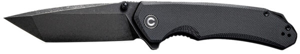 179414 Civivi Knives C2023C Brazen 3.46″ Folding Tanto Black Stonewashed D2 Steel Blade, Black Textured G10 Handle