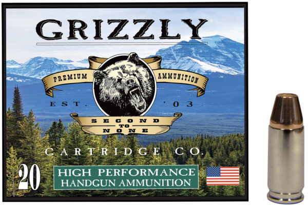 179660 Grizzly Ammo GC9M+P 9mm Luger +P 124gr FMJ — 20rd/Box