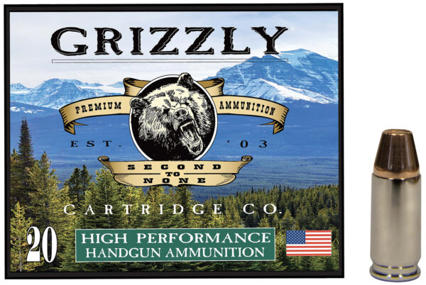 Grizzly Ammo 9mm Luger +P 147 gr FMJ Flat Point 20/Box