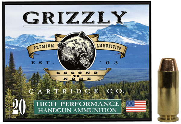 179685 Grizzly GC10CM2 10mm Auto 200 gr FMJ Flat Point – 20/Box