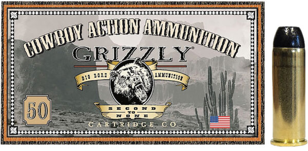 179694 Grizzly Ammo GC44M2 44RemMag 200gr Round Nose Flat Point 50 Per Box/10 Case