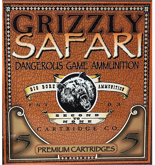 179721 Grizzly Ammo GC45RG5 450 Rigby 500 gr Solid Brass – 5/Box