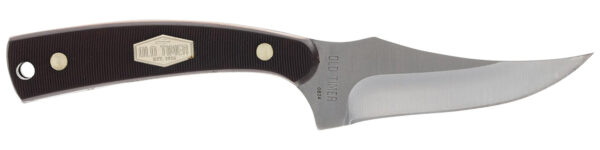 179763 Old Timer 1227067 Sharpfinger 1.60″/3.25″ Folding/Fixed Plain Satin Stainless Steel Blade 2.20″/3.75″ Brown w/Brass Sawcut Handle