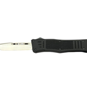 Steel River Knives MT616BULD2T MT616 Ultralight Mini 2.75″ OTF Tanto Plain Polished D2 Steel Blade, 4.25″ Black Aluminum Handle