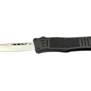 Steel River Knives MT616BULD2DP MT616 Ultralight Mini 2.75″ OTF Drop Point Plain Polished D2 Steel Blade, 4.25″ Black Aluminum Handle