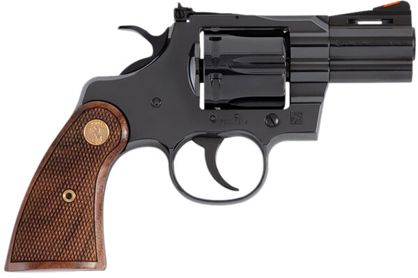 Colt Mfg PYTHONBP2WTS Python  357 Mag/38 Special 6 Shot 2.50″ Blued Carbon Steel Vent Rib Barrel, Cylinder & Frame, Wood Grip, Exposed Hammer