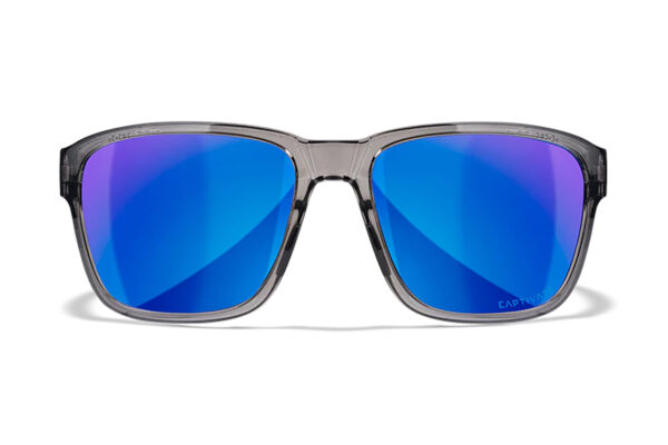 180286 Wiley X Trek AC6TRK09 M/L Blue Mirror Lens, Dark Gray Frame