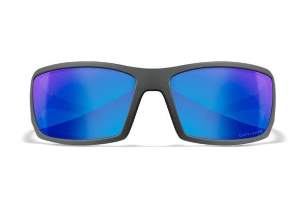 180295 Wiley X Twisted M/L Blue Mirror – Matte Gray Frame