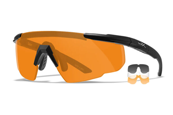 180302 Wiley X 308 Saber Advanced Smoke Gray/Clear/Light Rust Lens Polycarbonate Matte Black Frame
