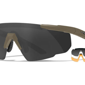 Wiley X 308T Saber Advanced — Smoke Gray/Clear Lenses, Matte Tan