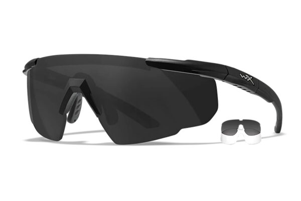 180304 Wiley X 315 Saber Advanced Smoke Gray/Clear Lens Polycarbonate Black Frame