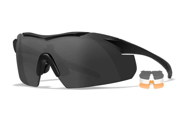 Wiley X 3502 VAPOR Shooting Glasses — Smoke Gray/Clear