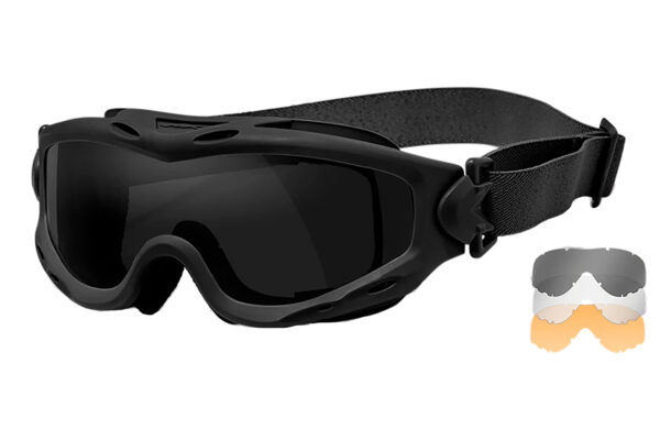 180322 Wiley X SPEAR SP293B Goggles, Smoke Gray/Clear/Light Rust