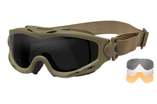 180323 Wiley X SP293T Spear Goggles — Smoke/Clear/Light Rust Lenses