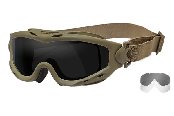 180325 Wiley X SP29T Spear Goggles, Smoke Gray/Tan