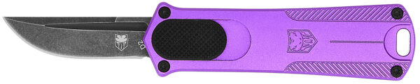 CobraTec California 952 OTF 1.75″ D2 Blade, 3″ Purple Handle