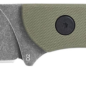 CobraTec Knives SD2DNSODGGEN2 Skinner Gen II 3.50″ Fixed Plain Stonewashed D2 Steel Blade, 4.31″ OD Green Textured G10 Scales Handle w/Finger Ring