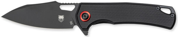 CobraTec Knives CTWOLVERINEG10 Wolverine  3.13″ Folding Drop Point Plain Black Stonewashed D2 Steel Blade, 4.25″ Black Textured G10 Scales Handle