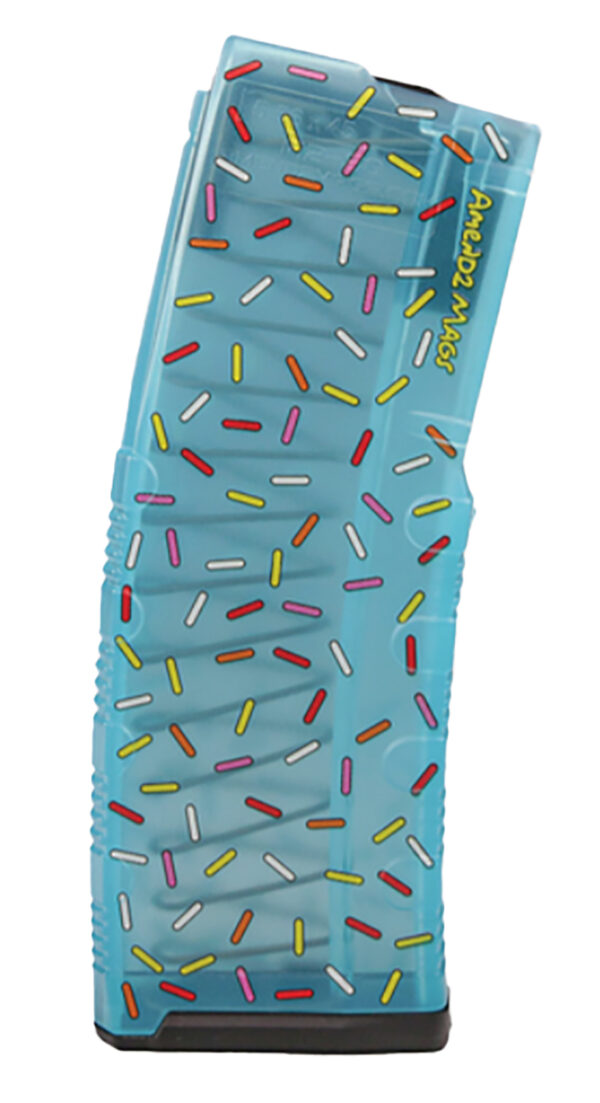 180574 Amend2 CS5MODCTSPR30 MOD-C Sprinkle Donut 30rd 5.56 NATO Fits AR-15 Teal Sprinkles