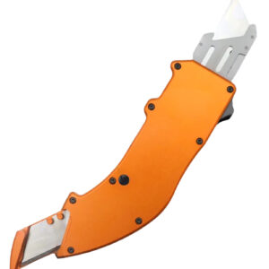 Templar Knife  Squire Utility OTF Razor Plain Orange Anodized 5.38″ Aluminum Handle