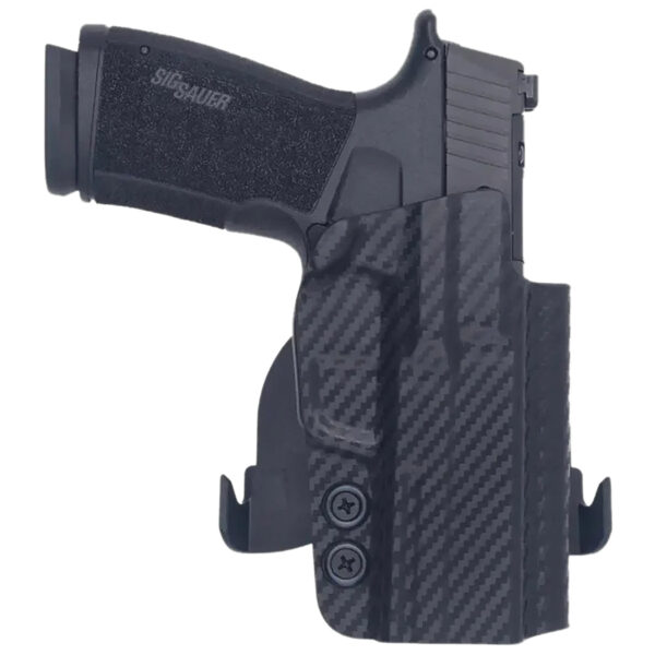 181863 Rounded Gear SSRP365XMACROCFRHOW Paddle Holster OWB Black Carbon Fiber Kydex Fits Sig Sauer P365 X-Macro Right Hand