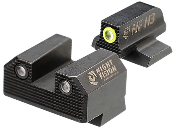 181914 Night Fision CNK029187250YGZG Mete SF Stealth Yellow Tritium Rear Black Frame Fits Canik