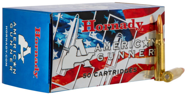 1825 Hornady 80967 American Gunner 308Win 155gr Hollow Point Boat Tail 50 Per Box/10 Case