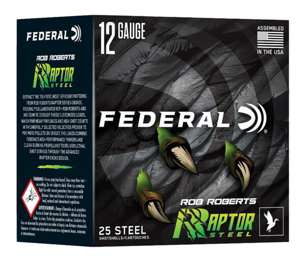 182629 Federal Rob Roberts Raptor 12ga 3″ 1-3/8oz #2 25ct