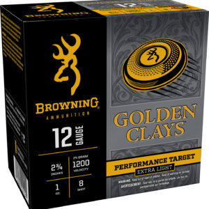 Browning Ammo BGC12L8 Golden Clays  12Gauge 2.75″ 1oz 8Shot 25 Per Box/10 Case