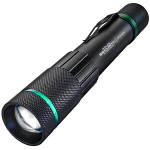 Police Security Dover Rechargeable Flashlight — Black