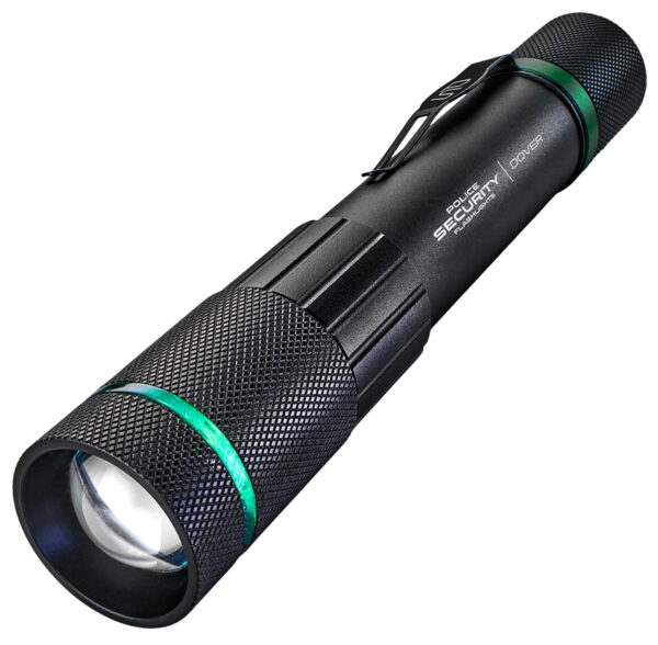 Police Security Dover Rechargeable Flashlight — Black