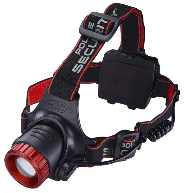 Police Security Lookout Headlamp Black/Red 1000 Lumens 4 AA
