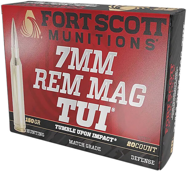 182984 Fort Scott Munitions 7MMMAG-150-SCV2 Tumble Upon Impact (TUI) 7mm 150gr Solid Copper Spun 20 Per Box/10 Case