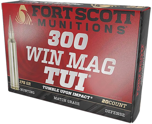 182986 Fort Scott Munitions 300WM-175-SCV2 Tumble Upon Impact (TUI) 300WM 175gr Solid Copper Spun 20 Per Box/10 Case