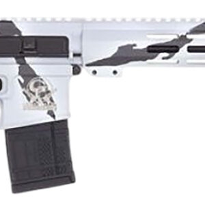 Great Lakes Firearms GL15223PSNO AR-15  223 Wylde 30+1 16″ Black Nitride Threaded Barrel, Pursuit Snow Cerakote Aluminum Receiver w/Picatinny Rail, M-LOK Handguard, Black Polymer Stock, Mil-Spec Grip