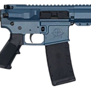 Great Lakes Firearms GL15223SSPBBLU AR-15  223 Wylde 30+1 7.50″ Black Nitride Threaded Barrel, M-LOK Handguard, Blue Titanium Cerakote Aluminum Receiver w/Picatinny Rail, Black Polymer Mil-Spec Grip